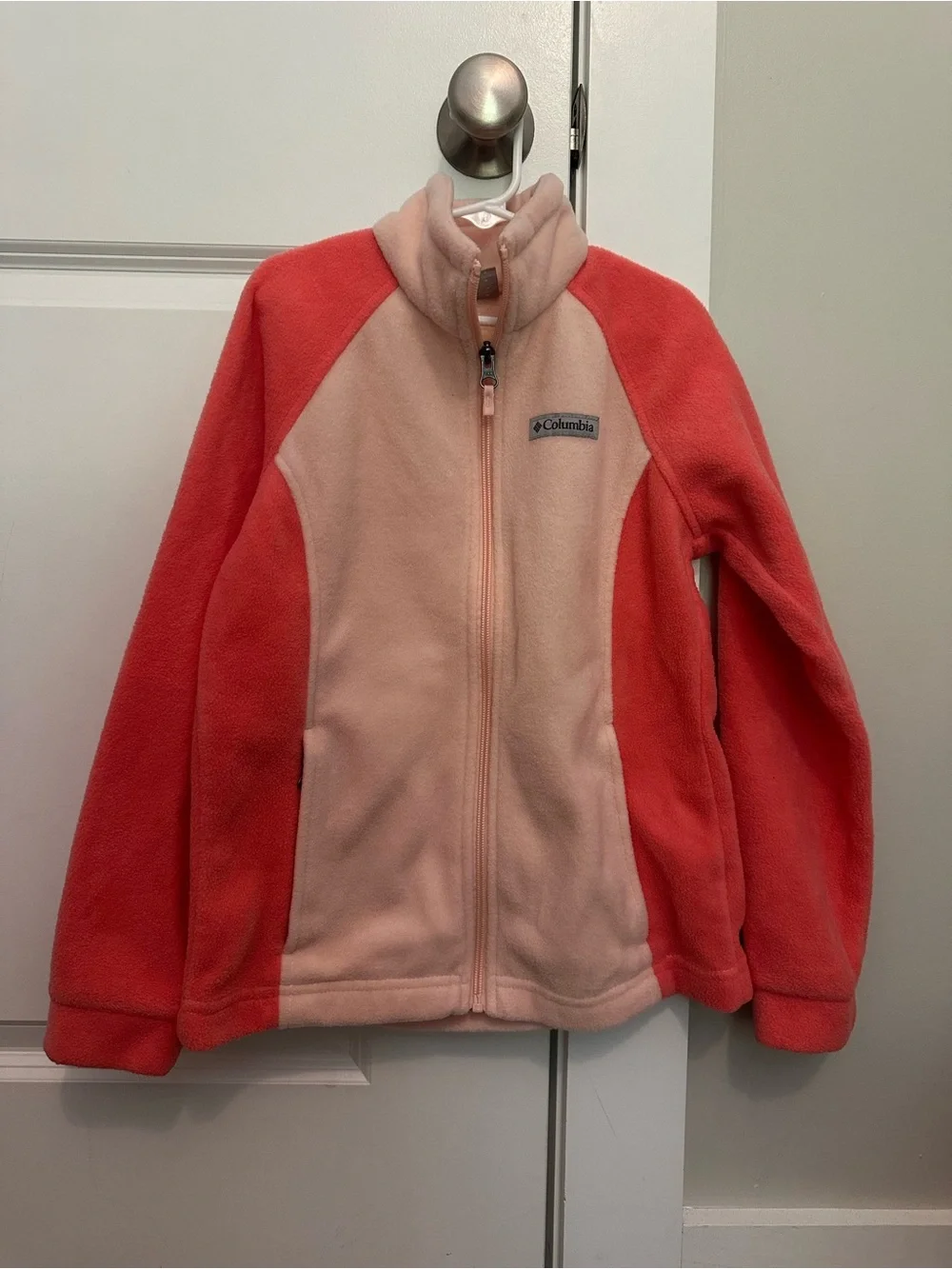 Columbia Pink and Coral Full-Zip Fleece Jacket